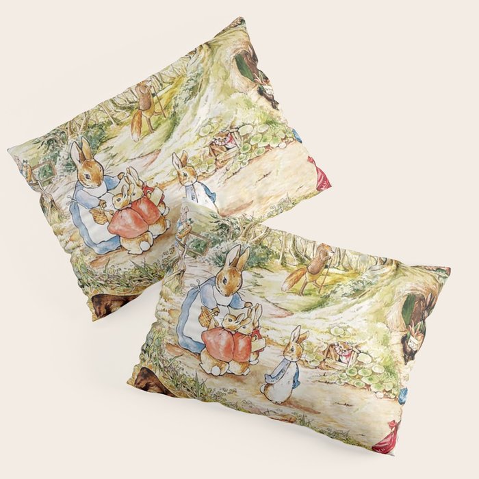 Peter Rabbitâs Neighbourhood by Beatrix Potter Pillow Sham Gallery Image 3