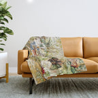 Peter Rabbitâs Neighbourhood by Beatrix Potter Throw Blanket Gallery Image 1