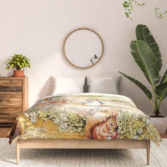 Peter Rabbitâs Neighbourhood by Beatrix Potter Comforter Gallery Image 3