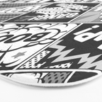 Black and White Modern Comic Book Superhero Pattern Color Colour Cartoon Lichtenstein Pop Art Bath Mat Gallery Image 3