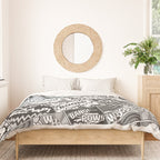 Black and White Modern Comic Book Superhero Pattern Color Colour Cartoon Lichtenstein Pop Art Duvet Cover Gallery Image 3