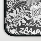 Black and White Modern Comic Book Superhero Pattern Color Colour Cartoon Lichtenstein Pop Art Laptop Sleeve Gallery Image 3