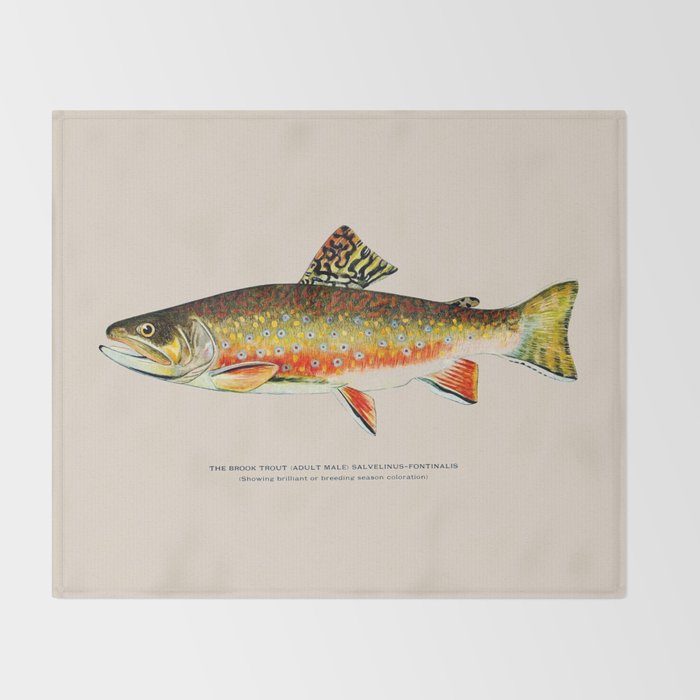 Brook Trout Throw Blanket Gallery Image 2