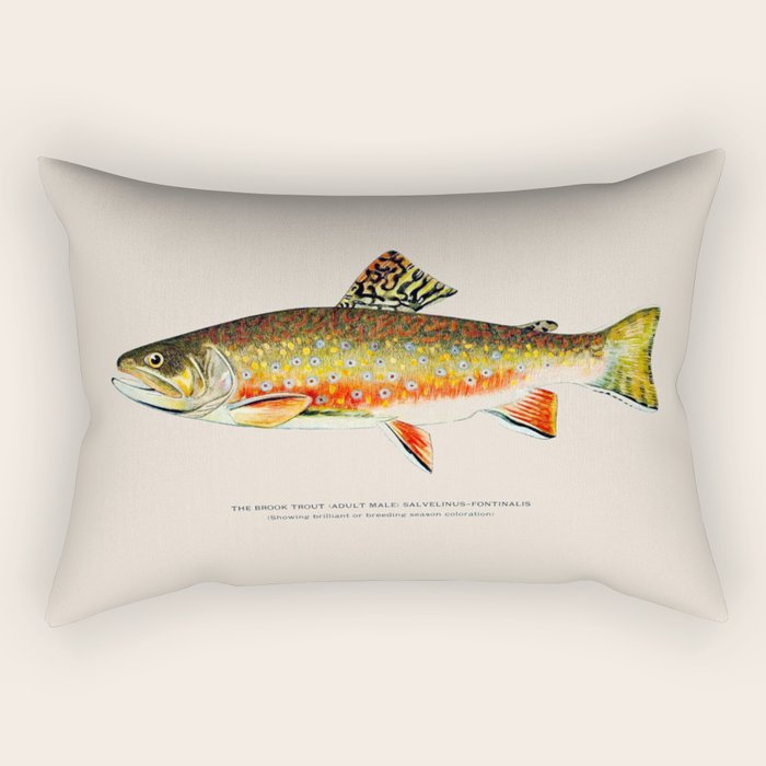 Brook Trout Rectangular Pillow Gallery Image 2