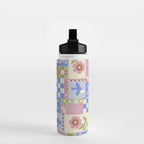 Whimsical Folk Garden Collage Water Bottle Gallery Image 2
