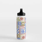 Whimsical Folk Garden Collage Water Bottle Gallery Image 3