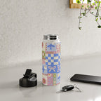Whimsical Folk Garden Collage Water Bottle Gallery Image 4