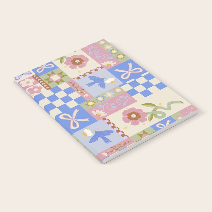 Whimsical Folk Garden Collage Notebook Gallery Image 2