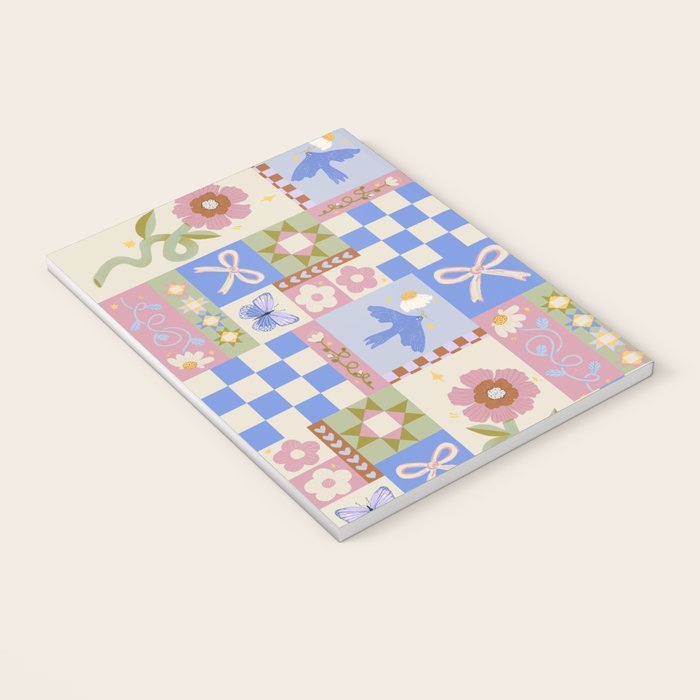 Whimsical Folk Garden Collage Notebook Gallery Image 3