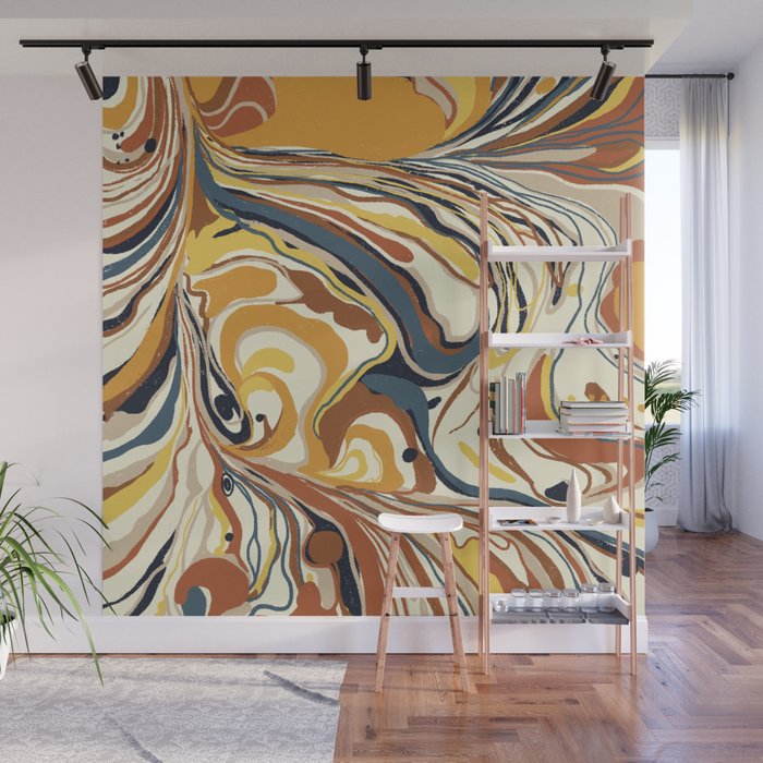 Retro marble #4 Wall Mural Gallery Image 1