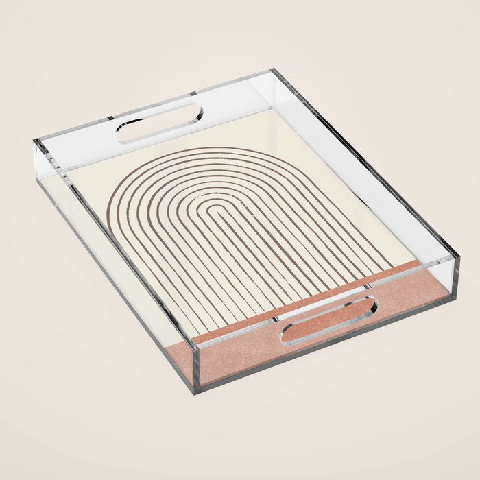 Arch Gray Pink Acrylic Tray Gallery Image 1