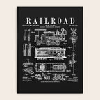 Railroad Railway Steam Locomotive Train Vintage Patent Print Notebook Gallery Image 4