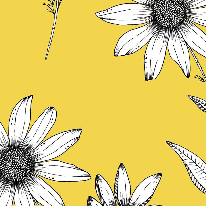 Wildflower line drawing | Botanical Art Coffee Mug Gallery Image 2