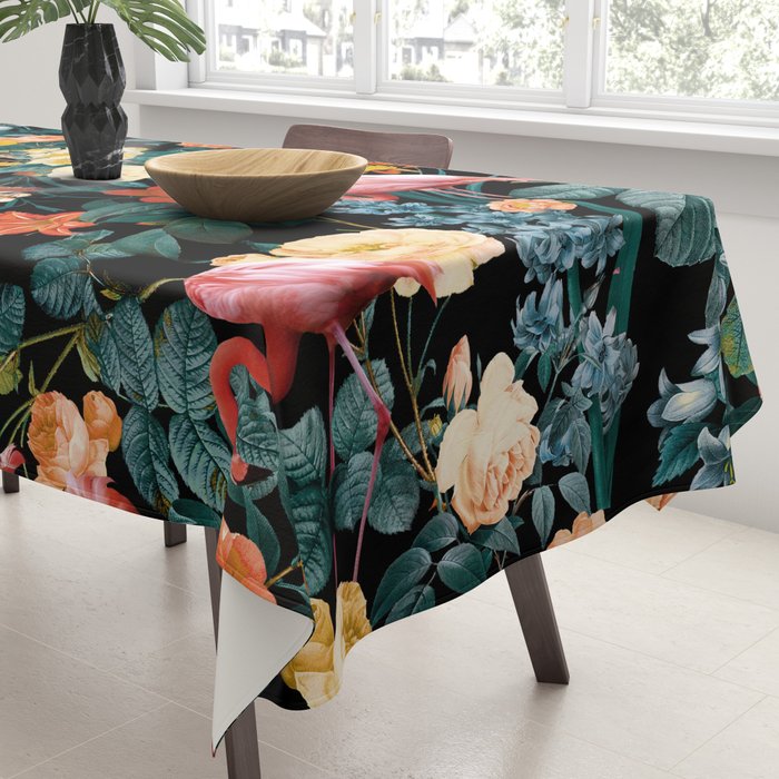 Floral and Flemingo II Pattern Tablecloth Gallery Image 3