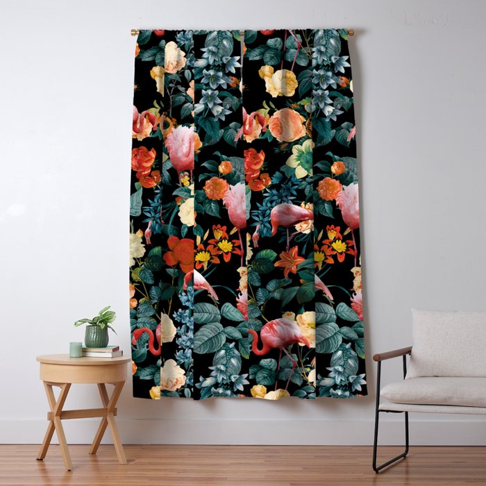 Floral and Flemingo II Pattern Window Curtain Gallery Image 5
