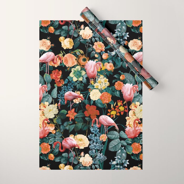 Floral and Flemingo II Pattern Wrapping Paper Gallery Image 1