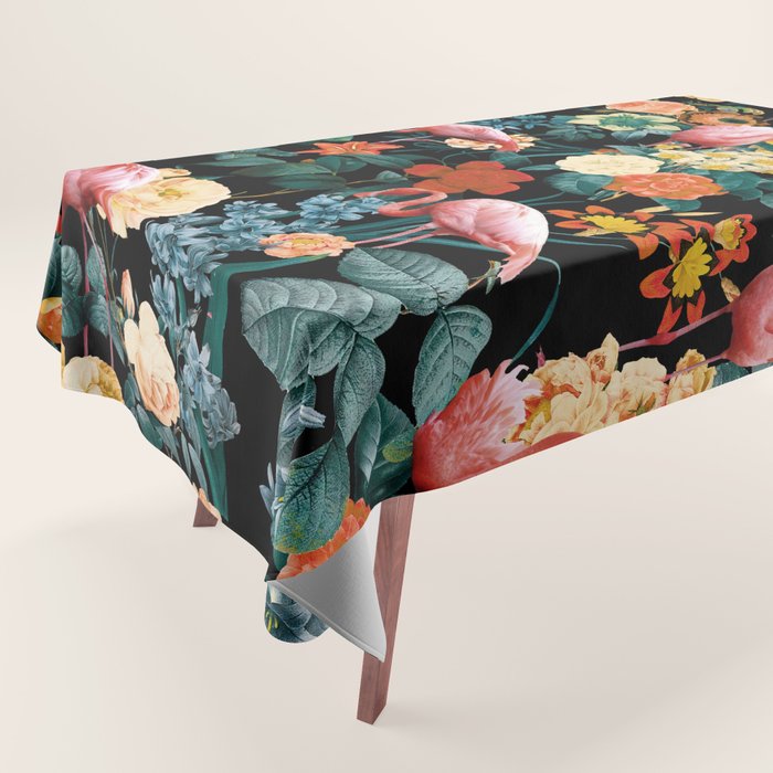 Floral and Flemingo II Pattern Tablecloth Gallery Image 1