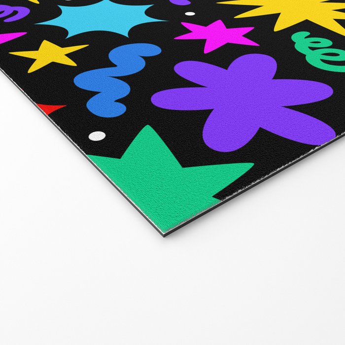 Colorful fun abstract star shape pattern Welcome Mat Gallery Image 2