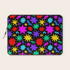 Colorful fun abstract star shape pattern Laptop Sleeve Gallery Image 1