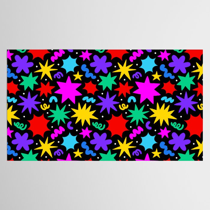 Colorful fun abstract star shape pattern Tablecloth Gallery Image 2