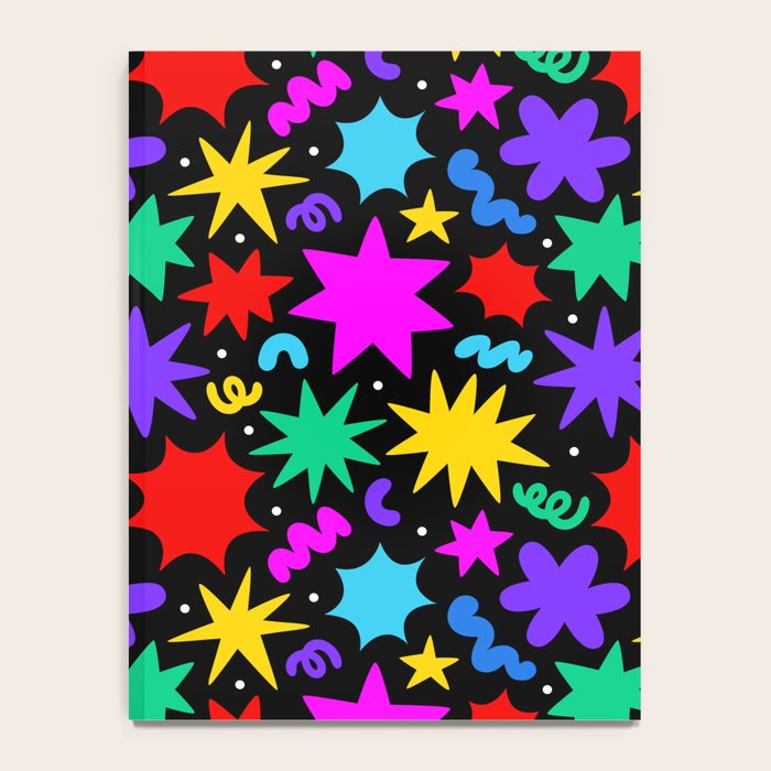 Colorful fun abstract star shape pattern Notebook Gallery Image 4