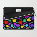 Colorful fun abstract star shape pattern Laptop Sleeve Gallery Image 2