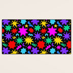 Colorful fun abstract star shape pattern Desk Mat Gallery Image 3