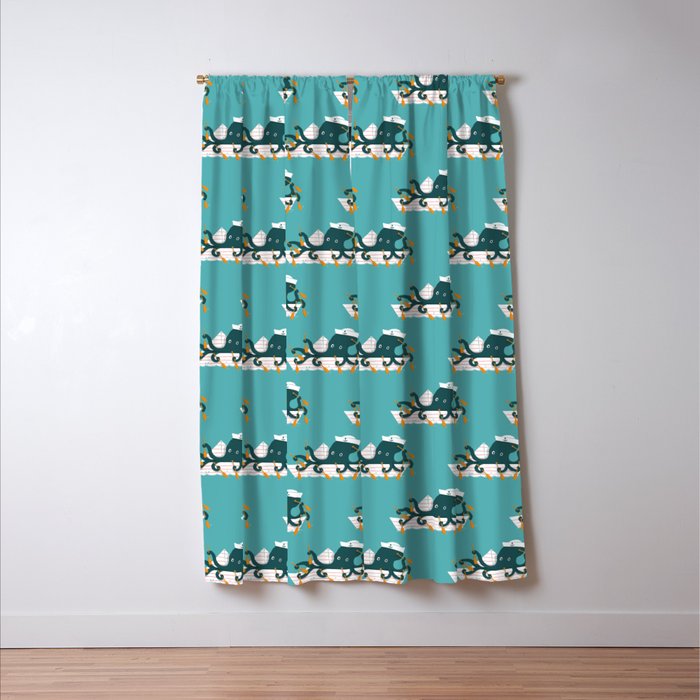 Sailor Octopus Window Curtain Gallery Image 3