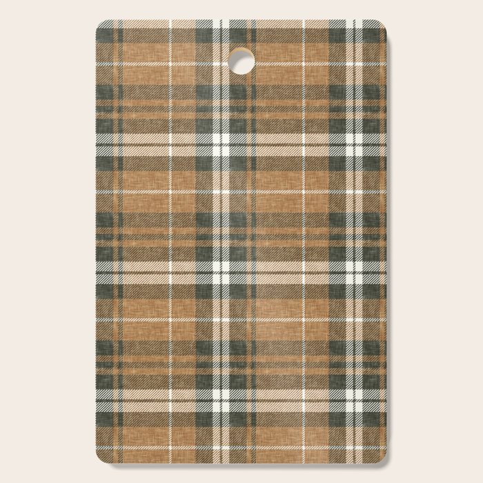 fall plaid - warm neutrals Cutting Board Gallery Image 1