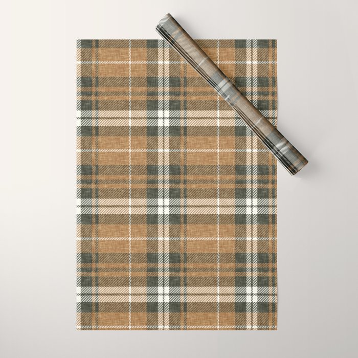 fall plaid - warm neutrals Wrapping Paper Gallery Image 1