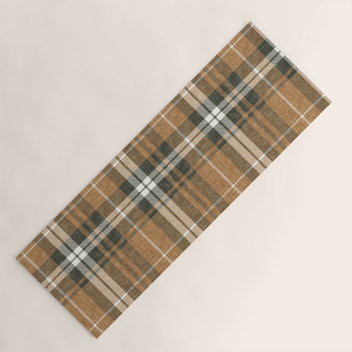 fall plaid - warm neutrals Yoga Mat Gallery Image 1