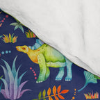 Rainbow color Cheerful Dinosaurus World - bluebg Comforter Gallery Image 4