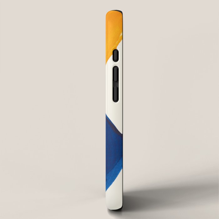 Minimalist Mid century Painting Colorful Yellow Blue Shapes Patterns iPhone Case Gallery Image 2