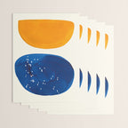 Minimalist Mid century Painting Colorful Yellow Blue Shapes Patterns Wrapping Paper Gallery Image 3
