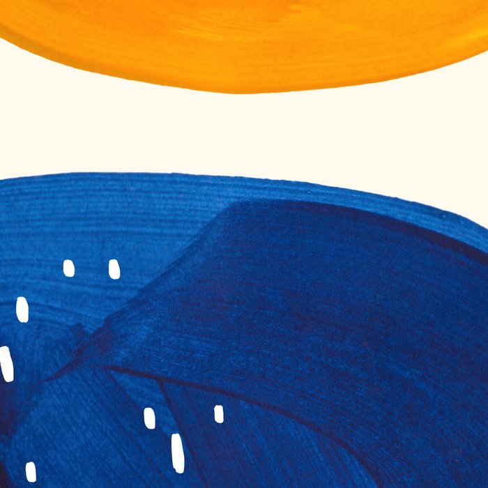 Minimalist Mid century Painting Colorful Yellow Blue Shapes Patterns Coffee Mug Gallery Image 2