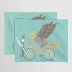 Cockatiel on a Bicycle Placemat Gallery Image 1