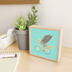 Cockatiel on a Bicycle Mini Art Print Gallery Image 2