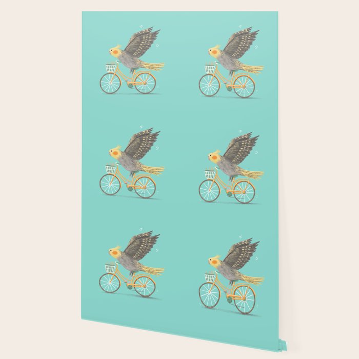 Cockatiel on a Bicycle Wallpaper Gallery Image 2