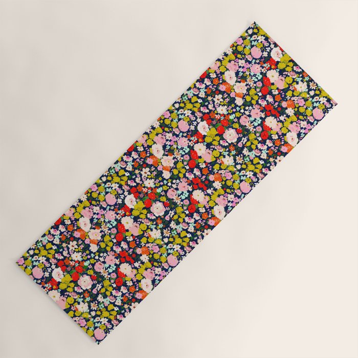 bright & tiny - blue Yoga Mat Gallery Image 1