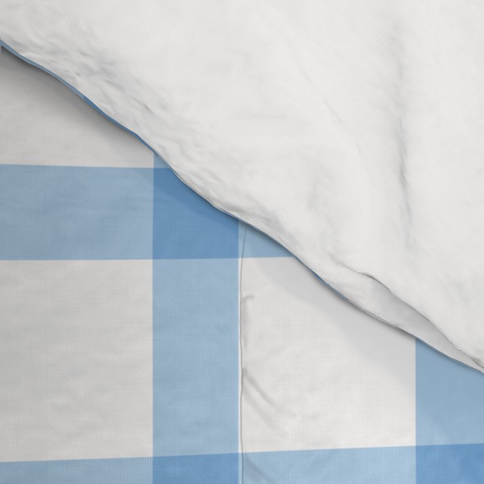 Blue geometric plaid gingham pattern Comforter Gallery Image 4