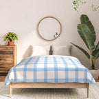 Blue geometric plaid gingham pattern Comforter Gallery Image 3