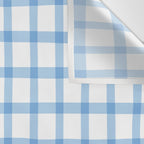 Blue geometric plaid gingham pattern Wall Tapestry Gallery Image 3
