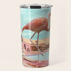 Flamingo on Holiday Travel Mug Gallery Image 1