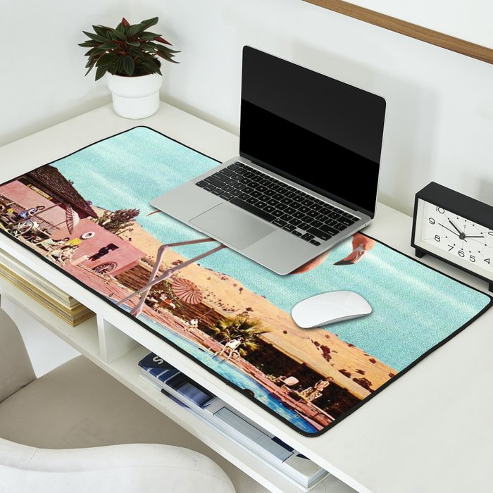 Flamingo on Holiday Desk Mat Gallery Image 2