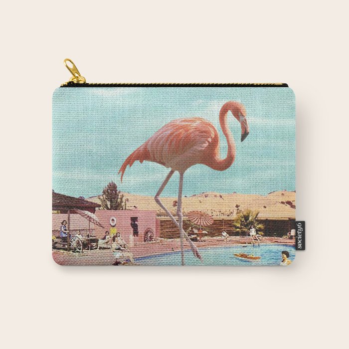 Flamingo on Holiday Carry All Pouch Gallery Image 1