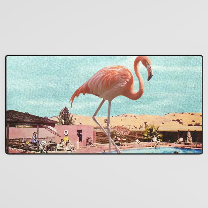 Flamingo on Holiday Desk Mat Gallery Image 3
