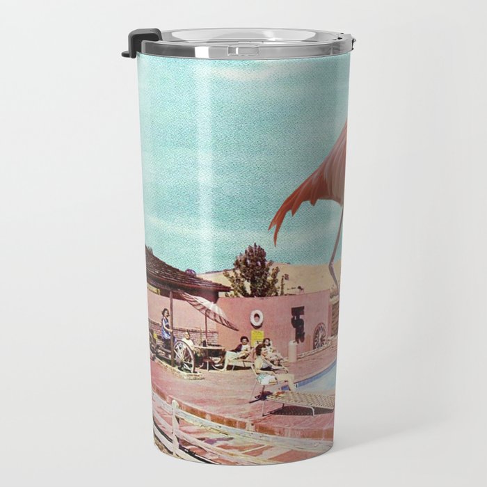 Flamingo on Holiday Travel Mug Gallery Image 3