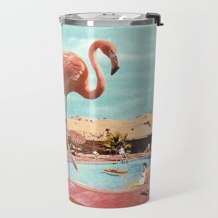 Flamingo on Holiday Travel Mug Gallery Image 2