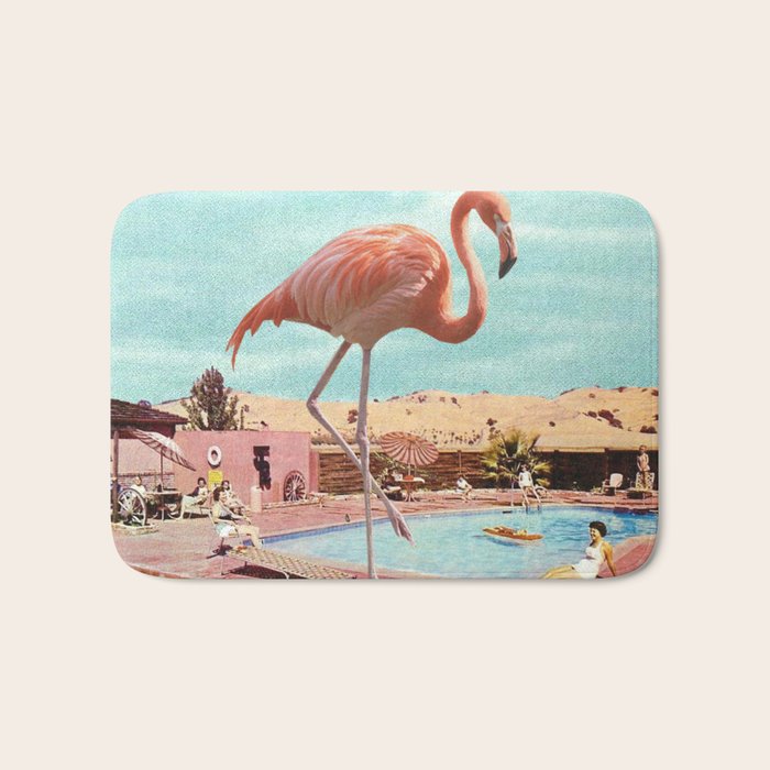 Flamingo on Holiday Bath Mat Gallery Image 1