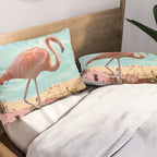 Flamingo on Holiday Pillow Sham Gallery Image 2